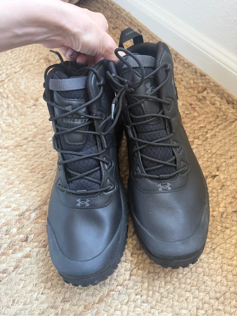 UNDER ARMOUR Micro G Valsetz Tactical Black Lace Up Mid Boots